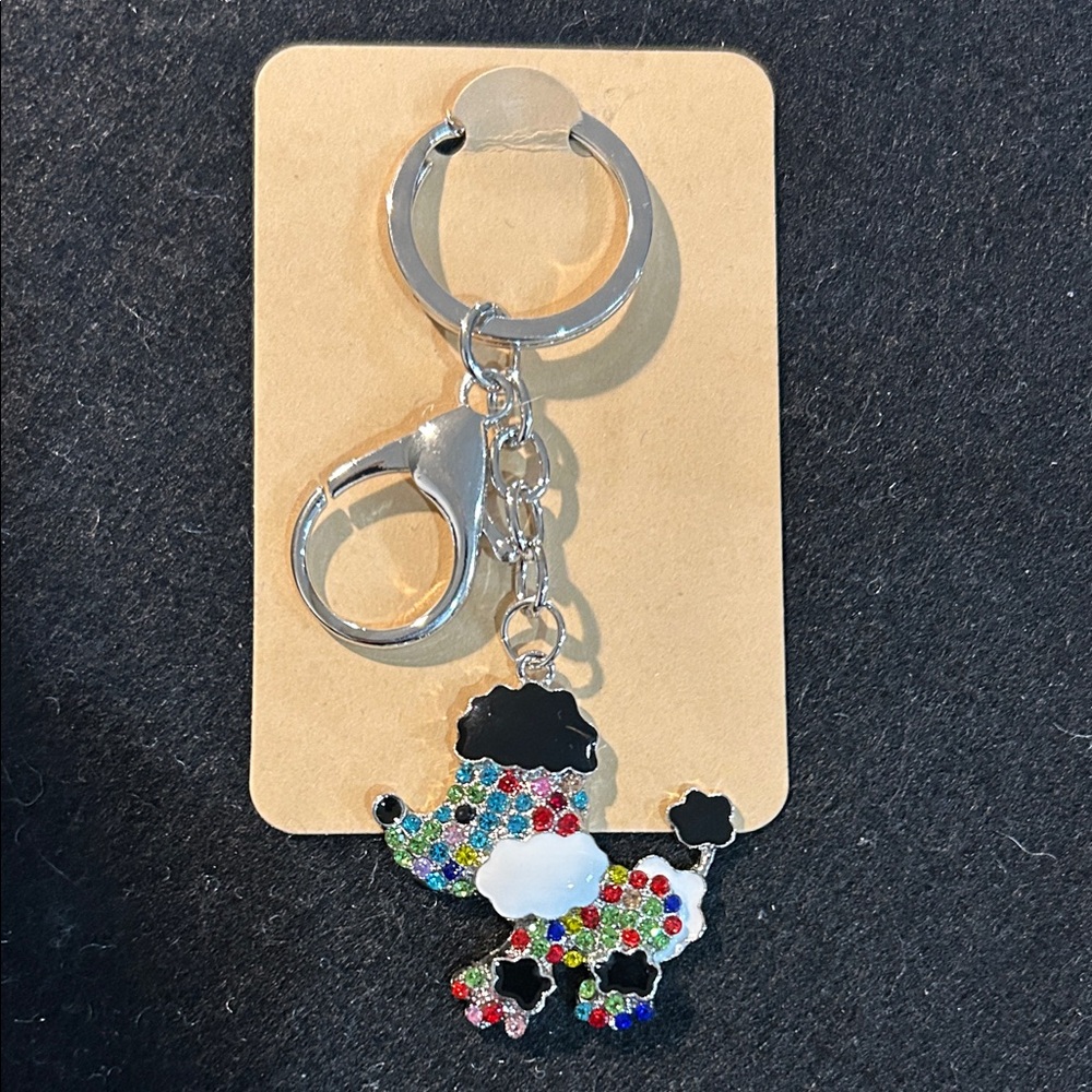 Colorful Poodle Keychain